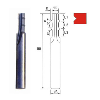 Double - end V shaped gong pit cutterModel:Double - end V shaped gong pit cutterSize: